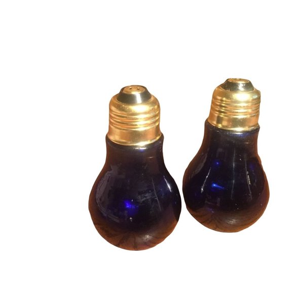 Blue Light Bulb Salt & Pepper Shaker Set - Picture 3 of 14